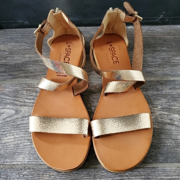 NEW L*Space By Cocobelle Cavilla Leather Sandals - Picture 1 of 3